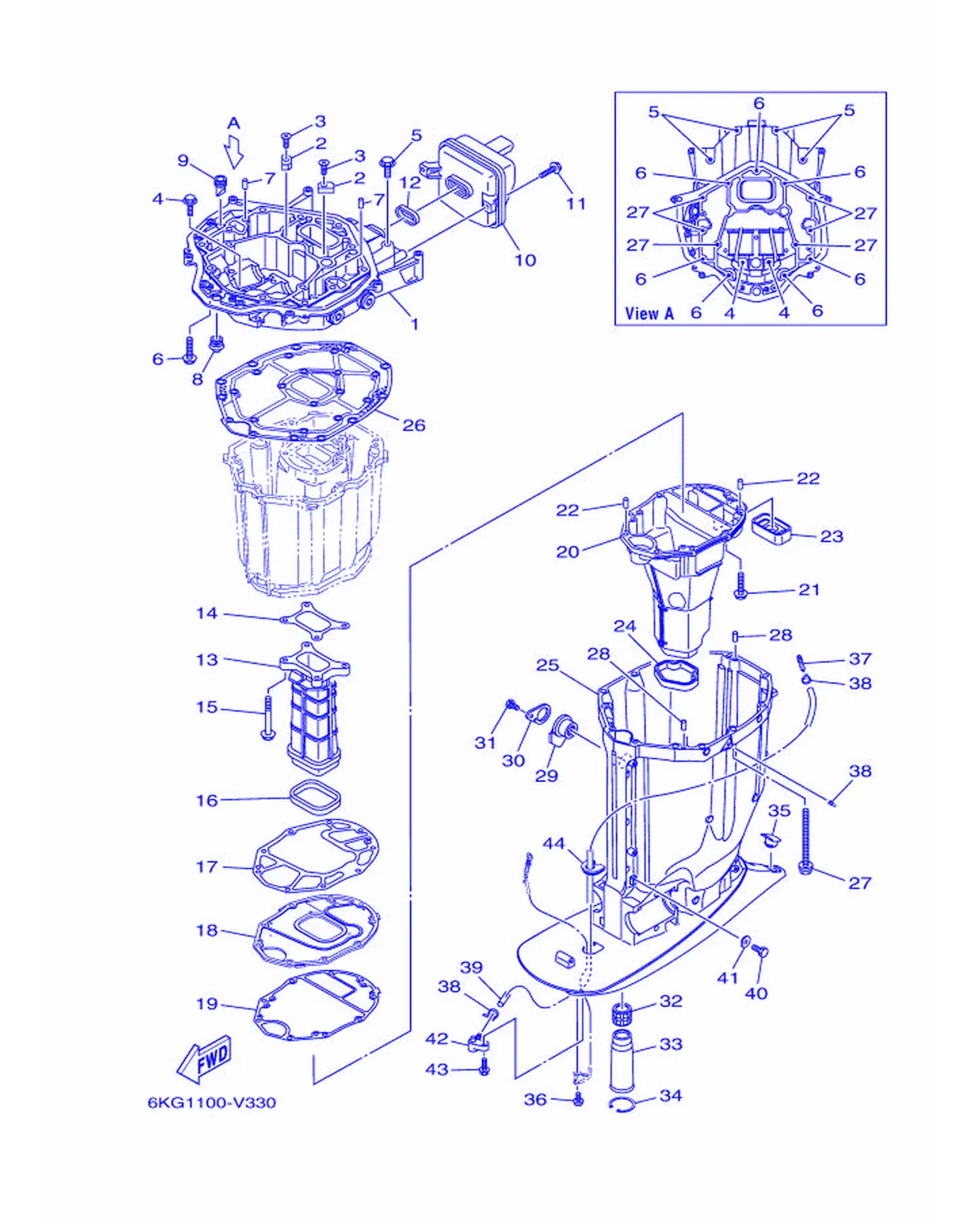 アツパーケーシング爆炸图